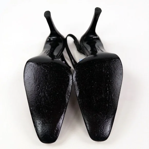 Ralph Lauren Purple Label Black Slingback Heels Pumps - Picture 4 of 7